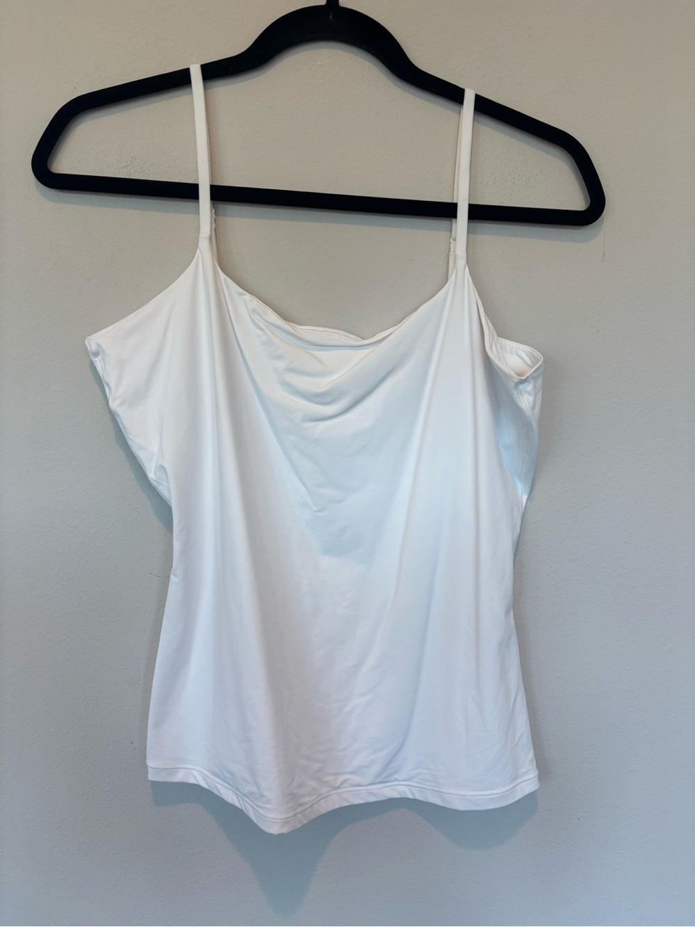 Classic White Cowl Neck Spaghetti Strap Camisole - Women's